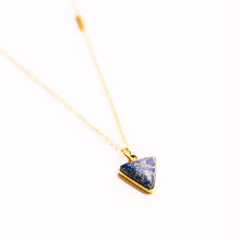 Load image into Gallery viewer, Lapis Framed Stone Necklace
